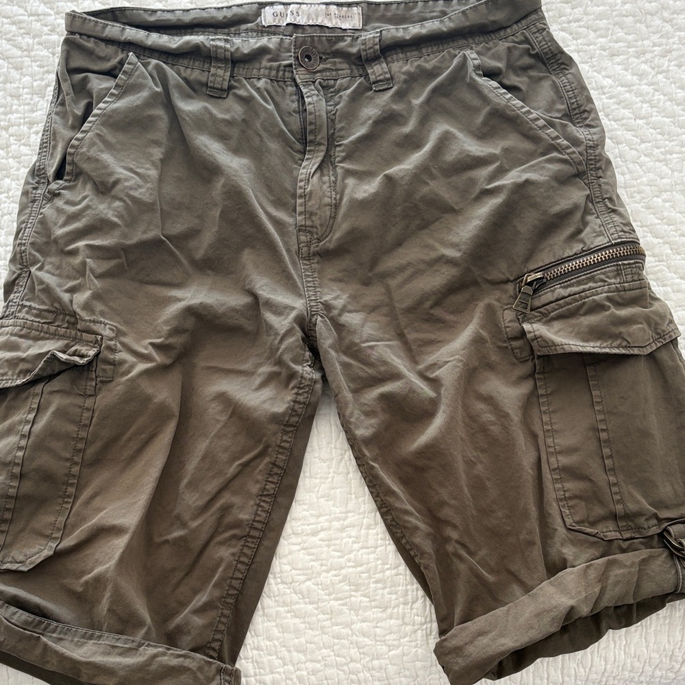 Men's Casual Cargo Shorts - Khaki Green